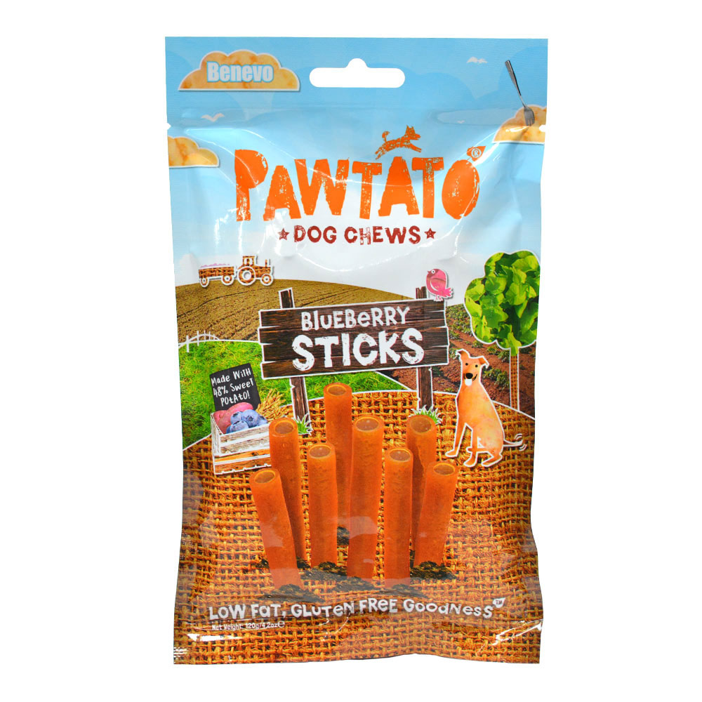 Benevo Pawtato Sticks Blueberry 120g - Bild 1