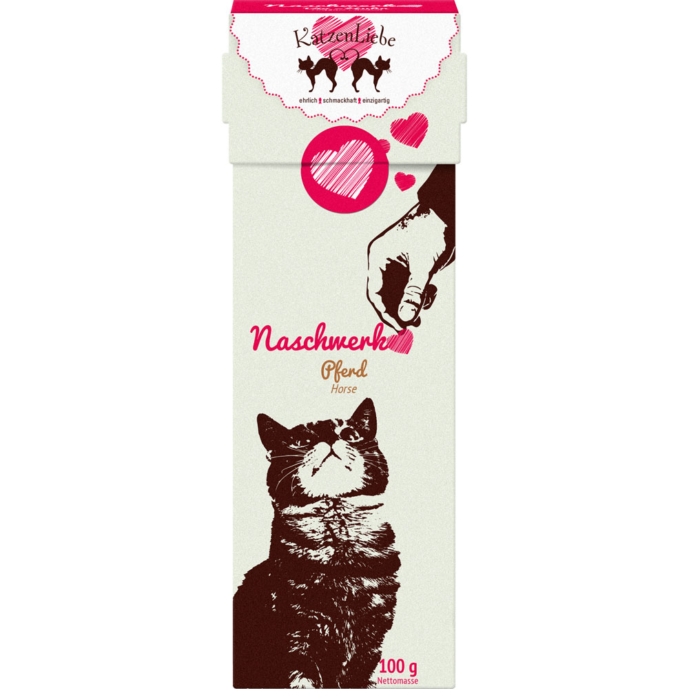 RM Katzen Leckerli Naschwerk Pferd (nicht Bio) 100 %, 100 g Katzenliebe - Bild 1